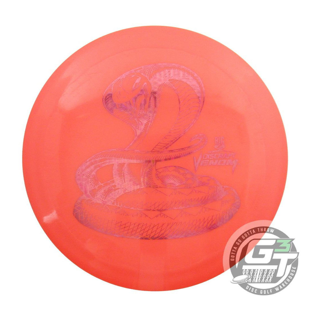 NOS Discraft Big Z Venom 175g Orange Pink Tron Foil Distance Driver Golf Disc