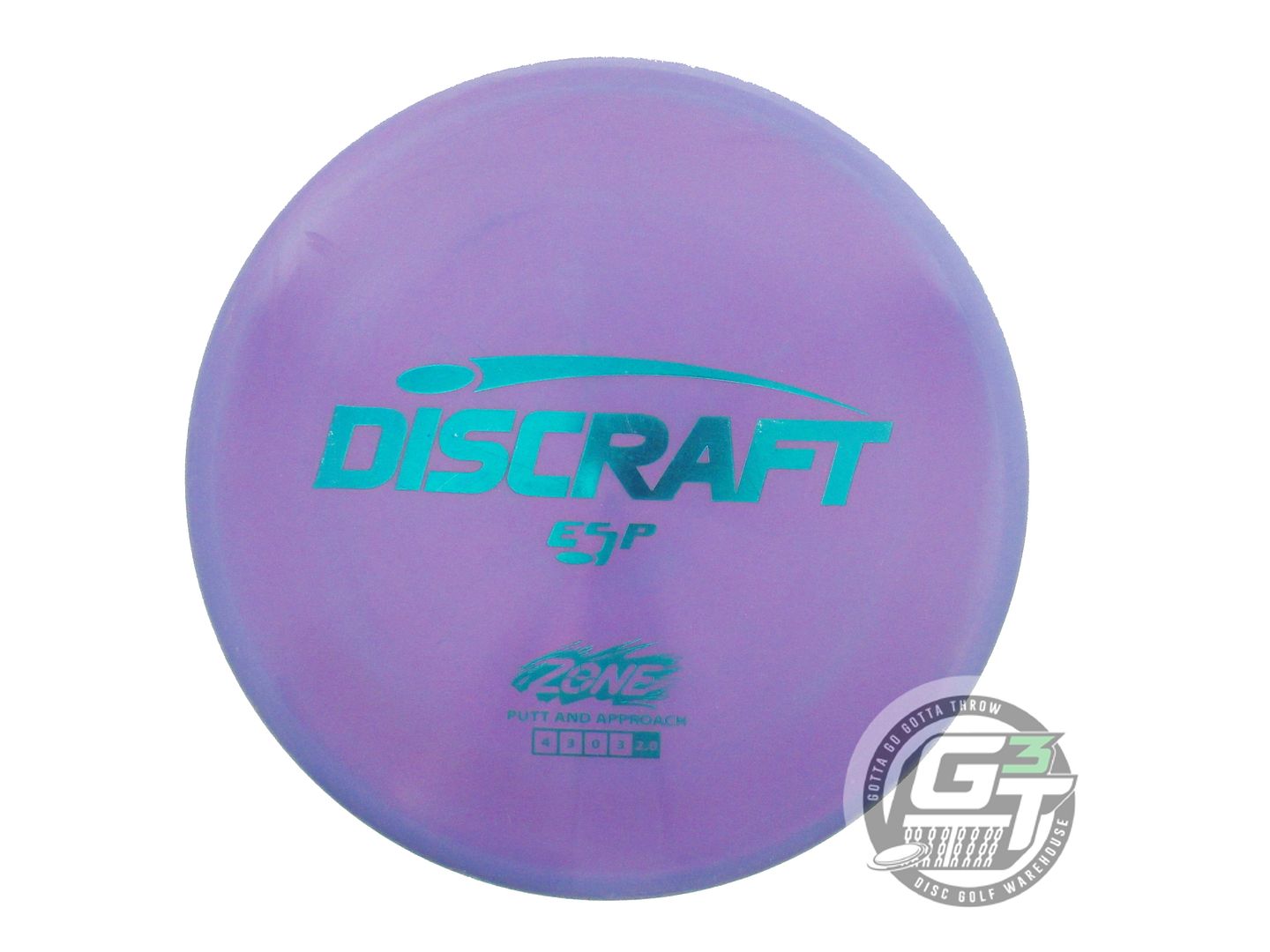 USED Discraft ESP Zone 171g Purple Teal Foil Putter Golf Disc