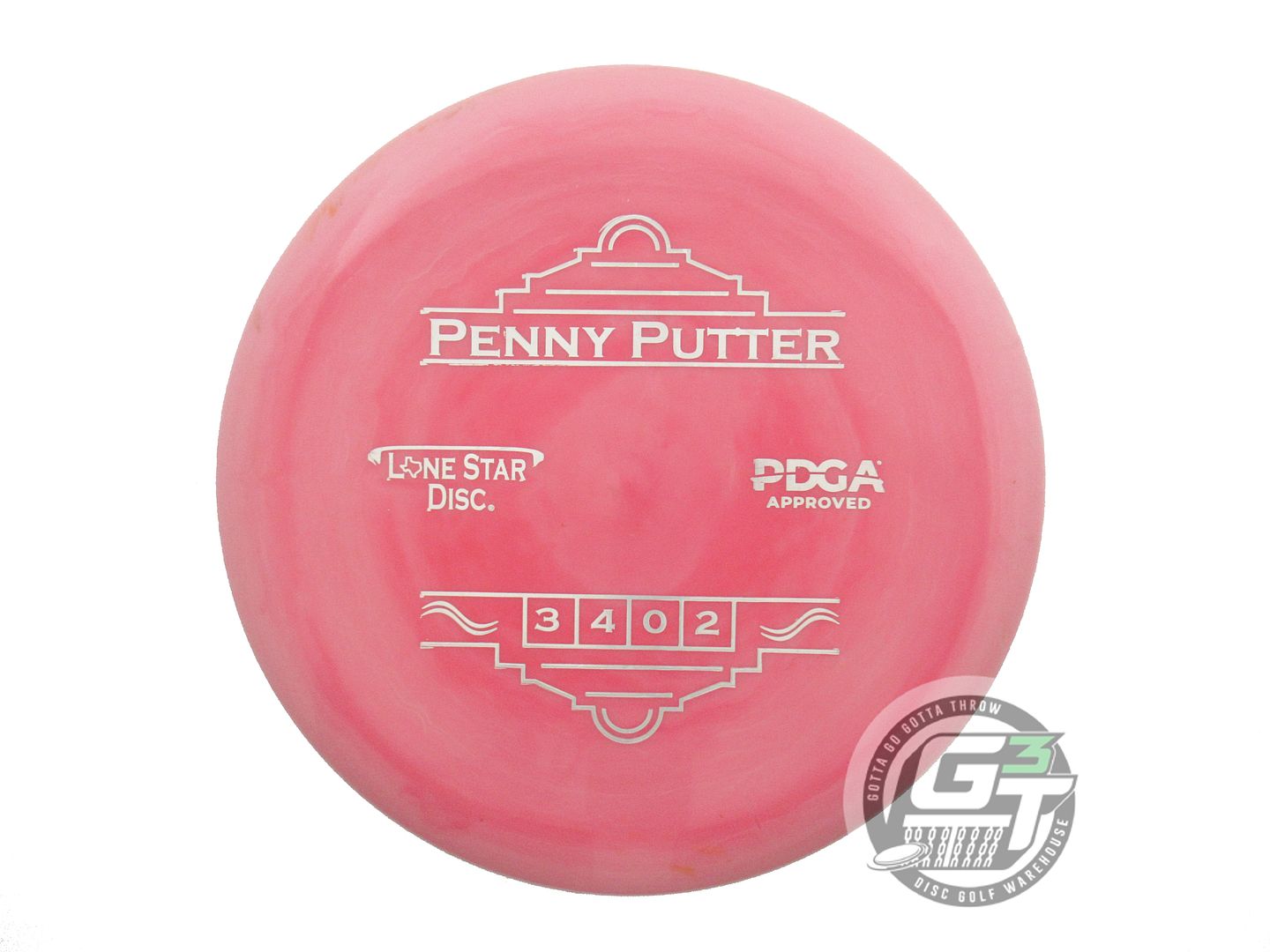 USED Lone Star Alpha Penny 174g Red Silver Star Foil Putter Golf Disc