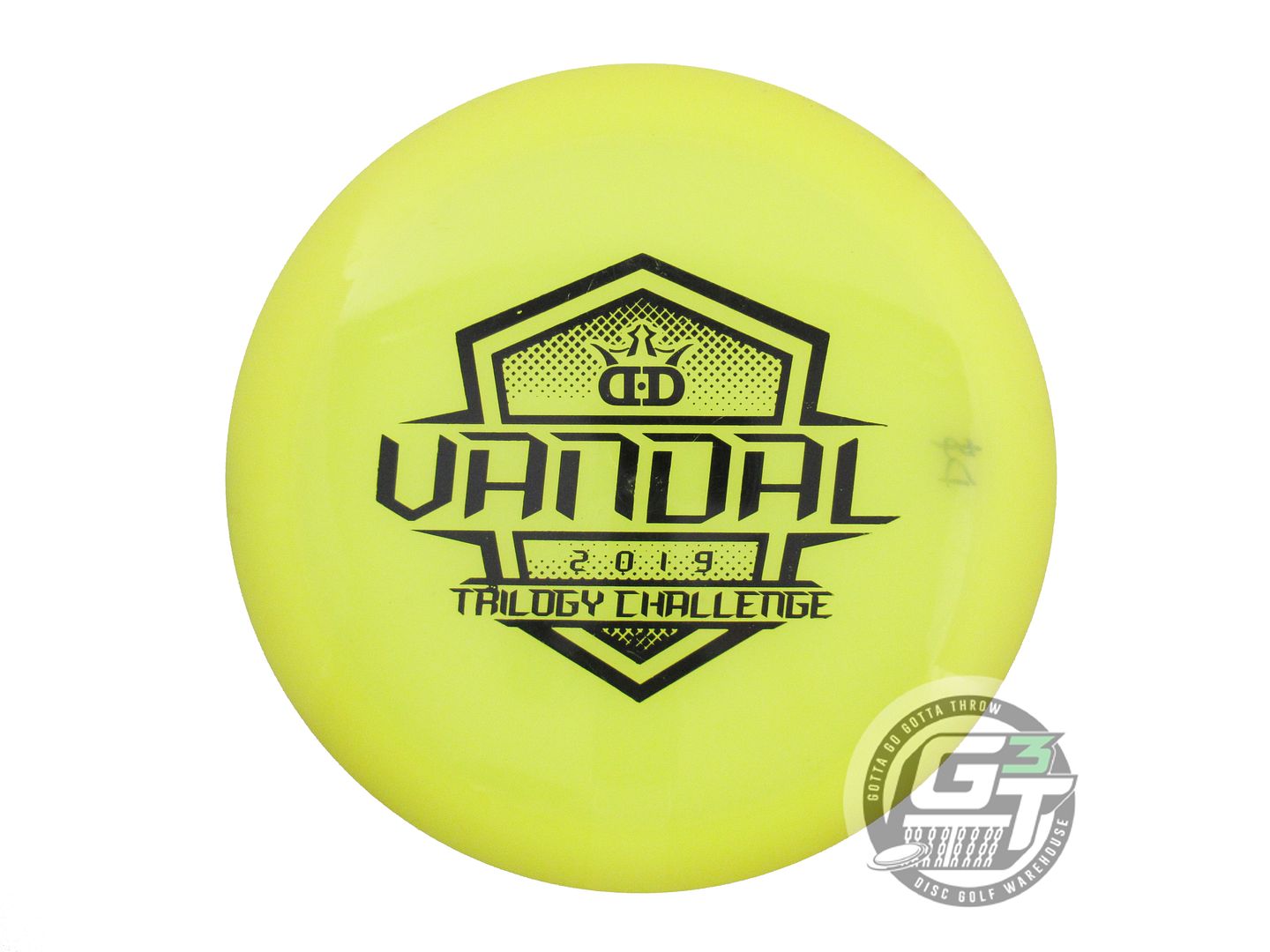 USED Dynamic Discs Lucid Vandal 174g Yellow Black Stamp Distance Driver Disc