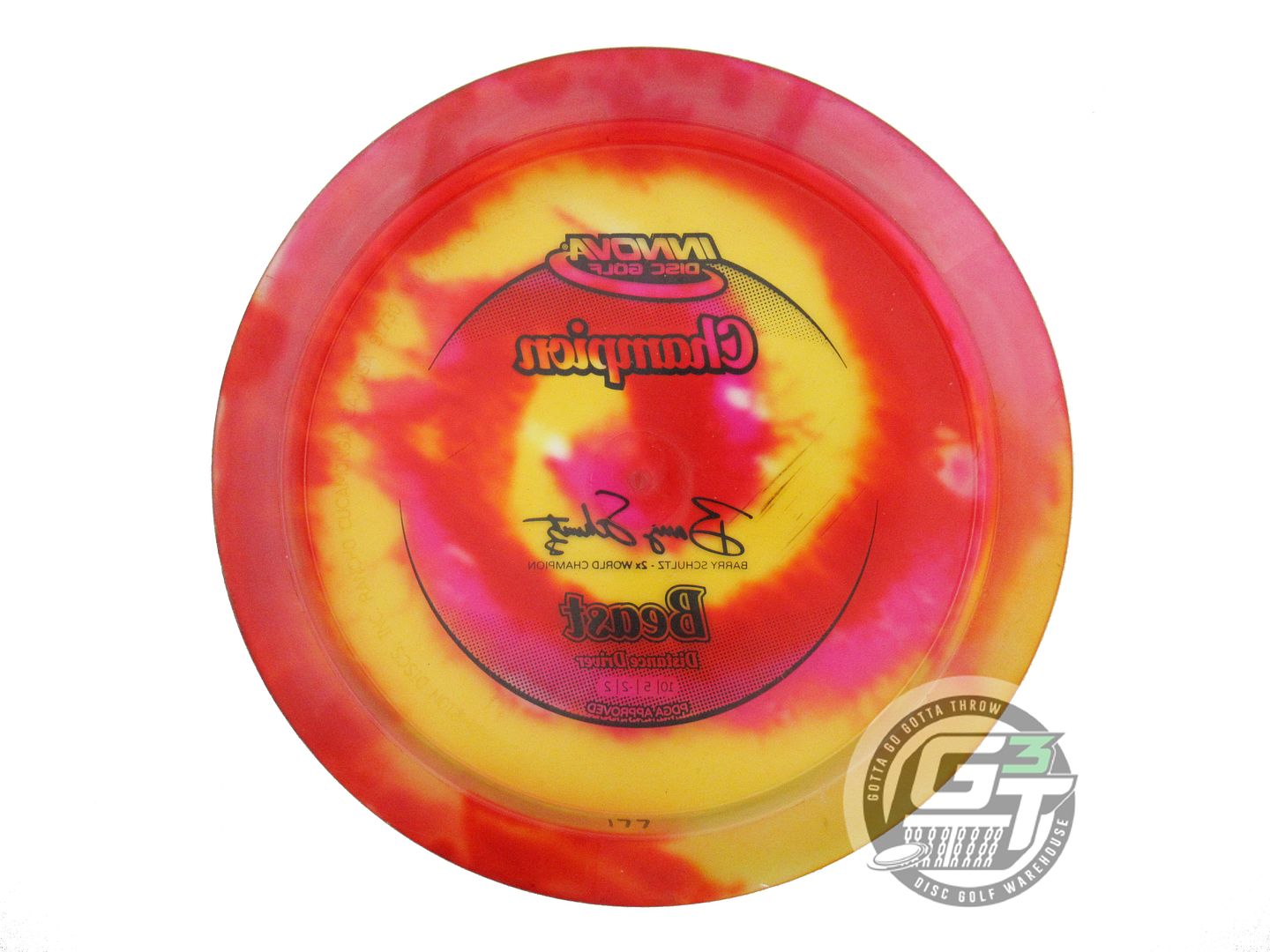 USED Innova I-DYE Champion Beast 177g Spiral Burst Distance Driver Golf Disc