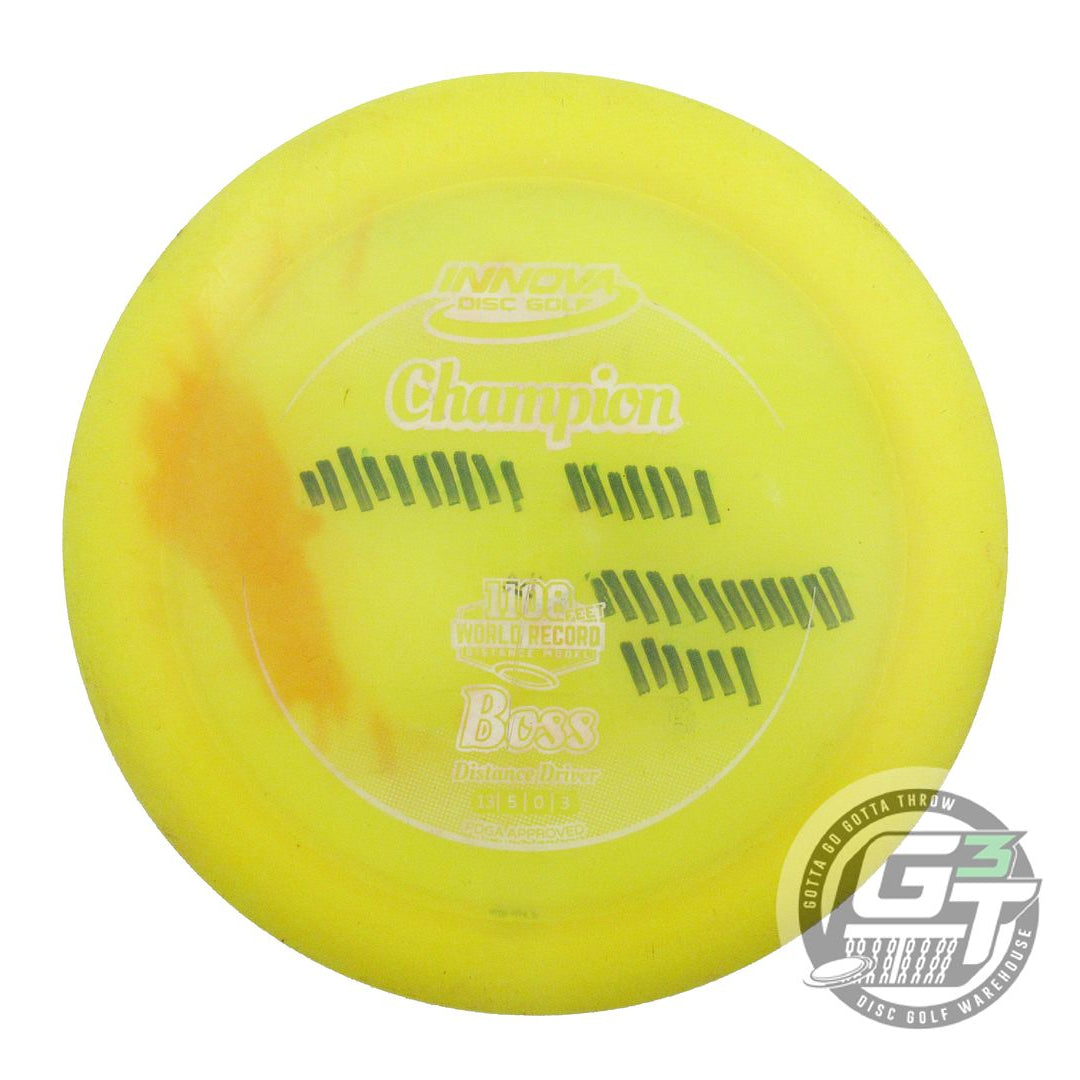USED Innova Champion Boss 166g Yellow White Stamp Distance Driver Golf Disc