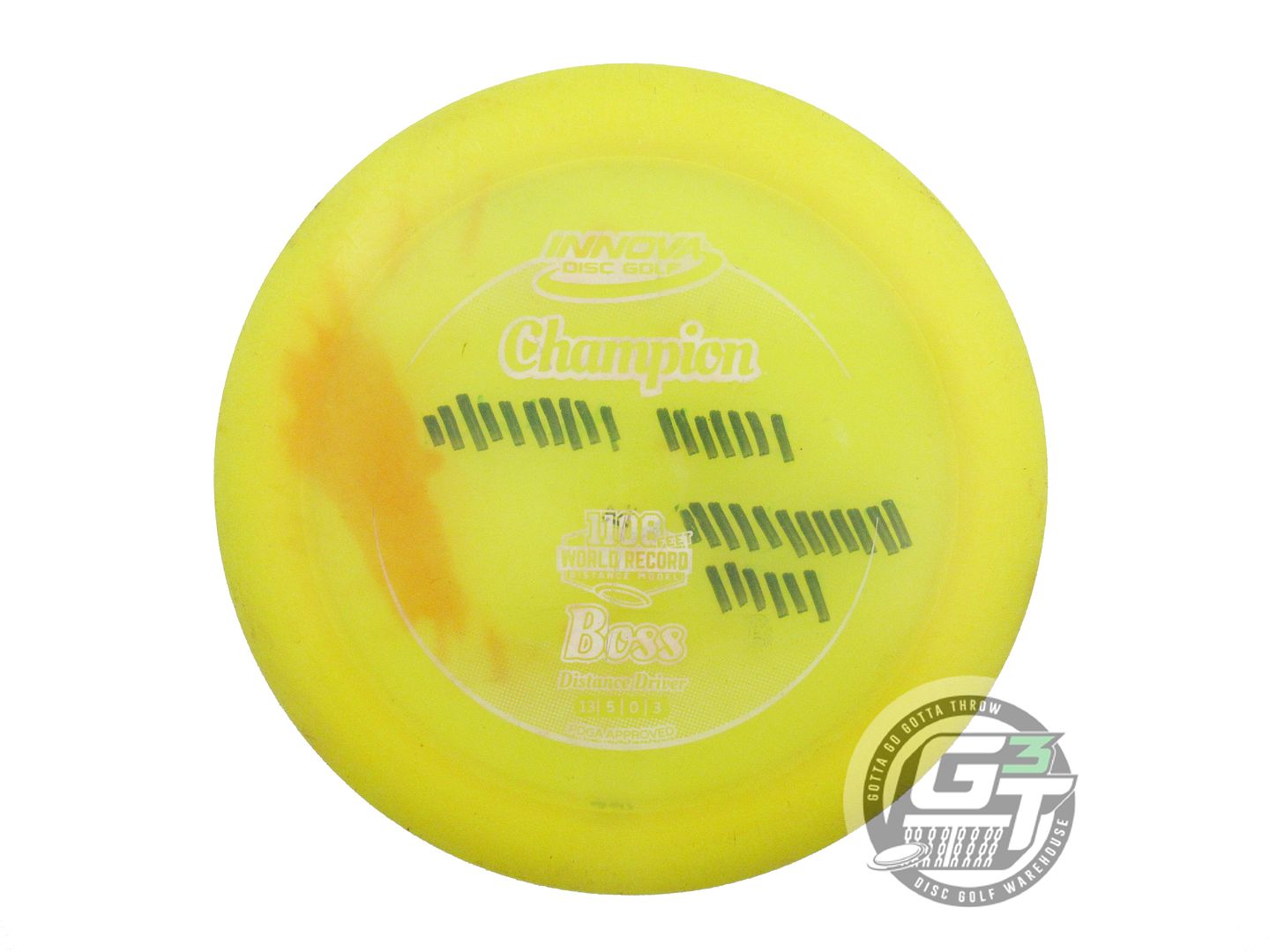 USED Innova Champion Boss 166g Yellow White Stamp Distance Driver Golf Disc