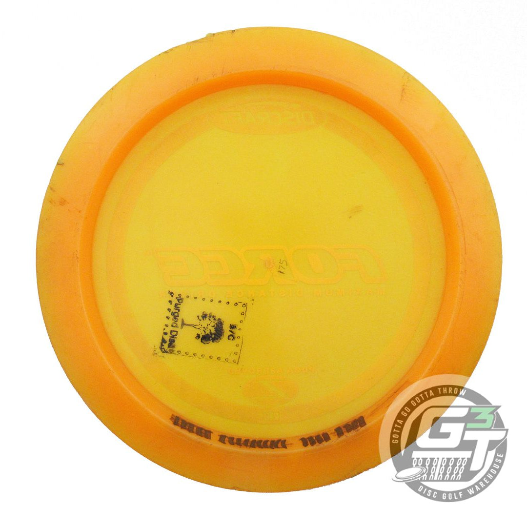 USED Discraft Z Force 175g Marigold White Stamp Distance Driver Golf Disc