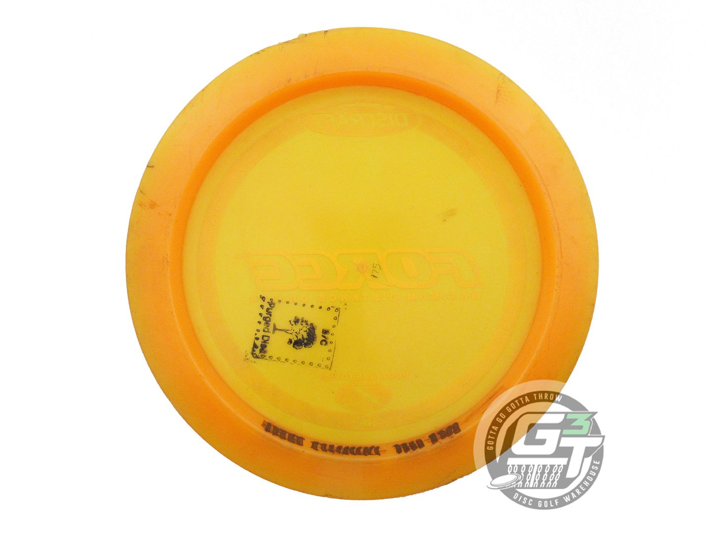 USED Discraft Z Force 175g Marigold White Stamp Distance Driver Golf Disc