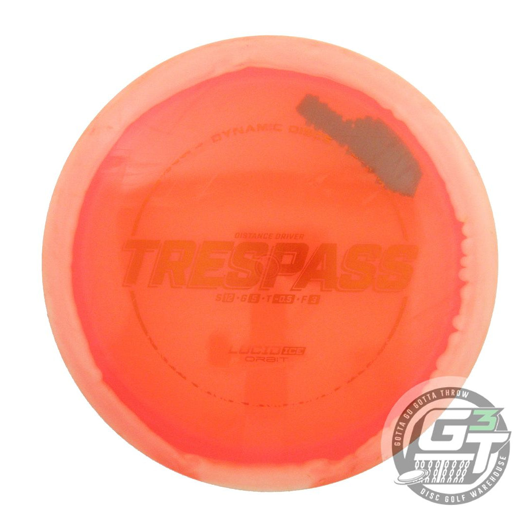 USED Dynamic Discs Lucid Ice Orbit Trespass 173g White-Orange Driver Golf Disc