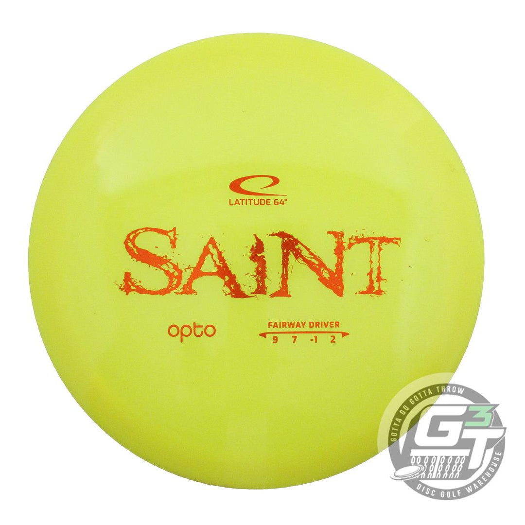 USED Latitude 64 Opto Saint 173g Yellow Orange Foil Fairway Driver Golf Disc