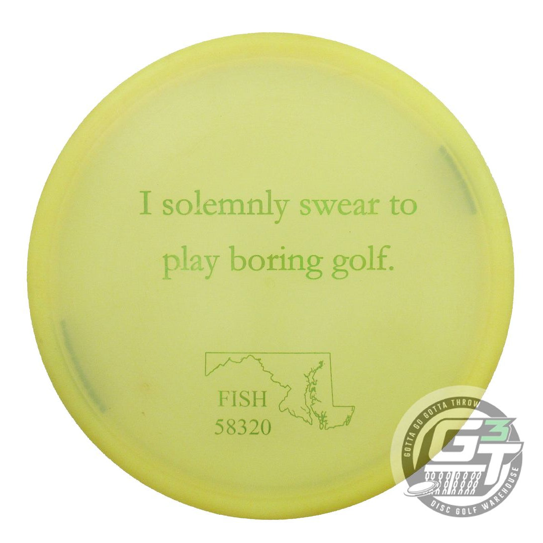 USED Discraft Z Zone 174g Yellow Lime Holo Foil Putter Golf Disc