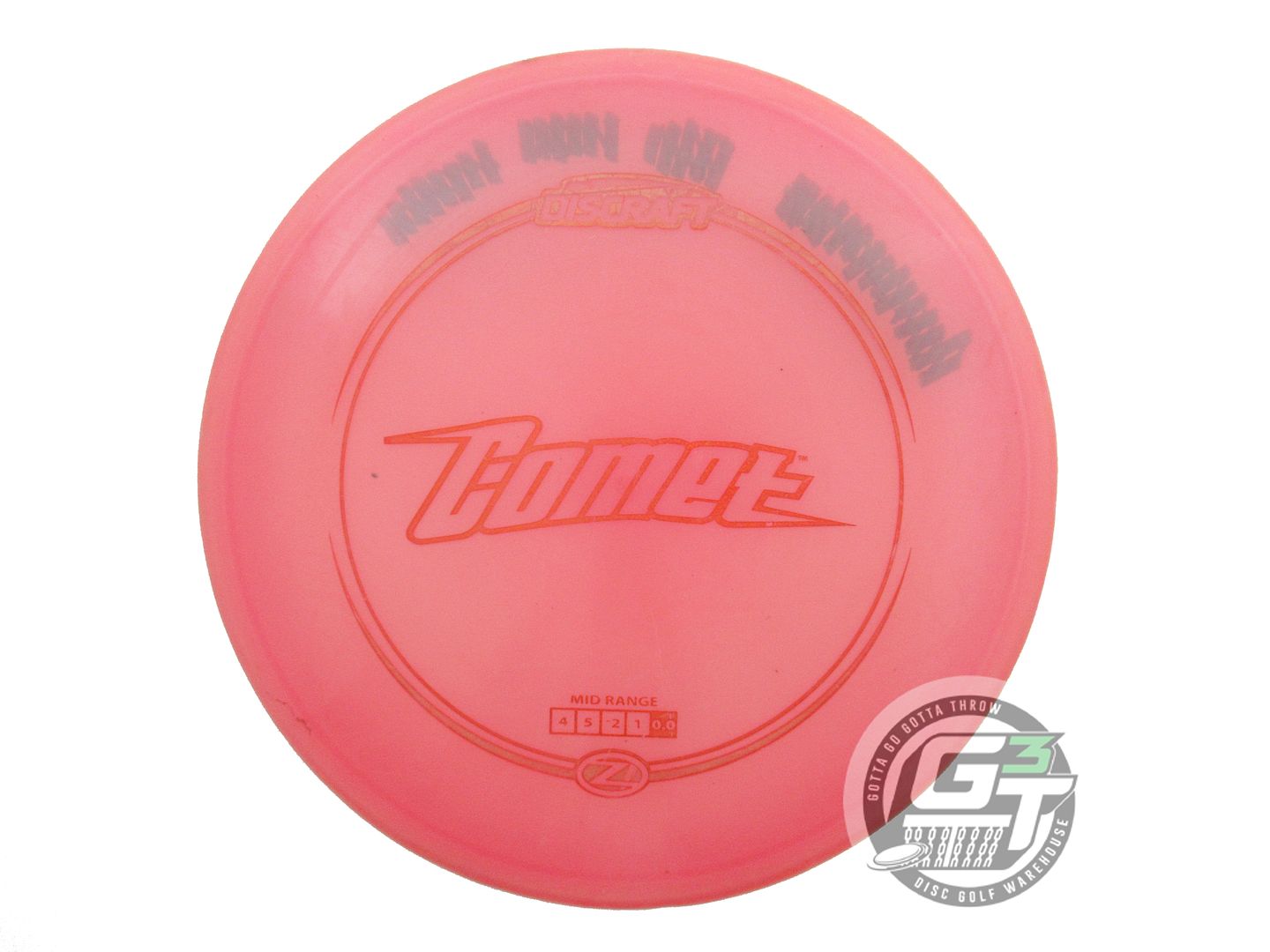 USED Discraft Z Comet 180g Pink Red Foil Midrange Golf Disc