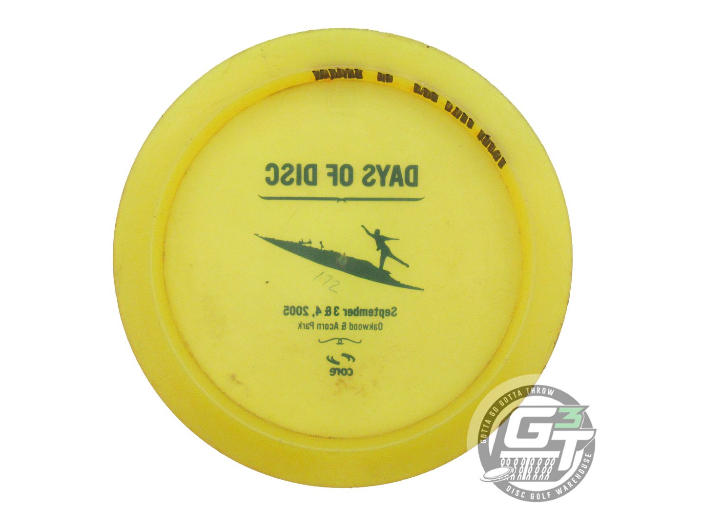 USED Discraft Z Crush 172g Yellow Blue Stamp OOP Distance Driver Golf Disc