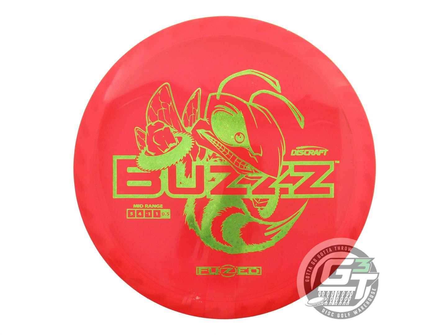 USED Discraft FuZed BuzzzSaw Buzzz 181g Red WARPED Midrange Golf Disc