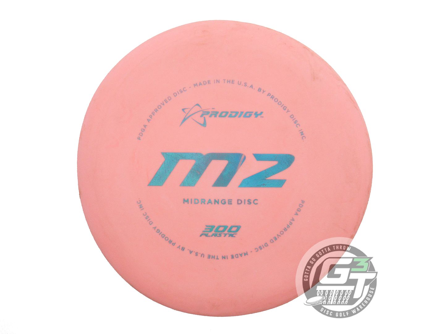 USED Prodigy Discs 300 M2 180g Peach Blue Holo Foil Midrange Golf Disc