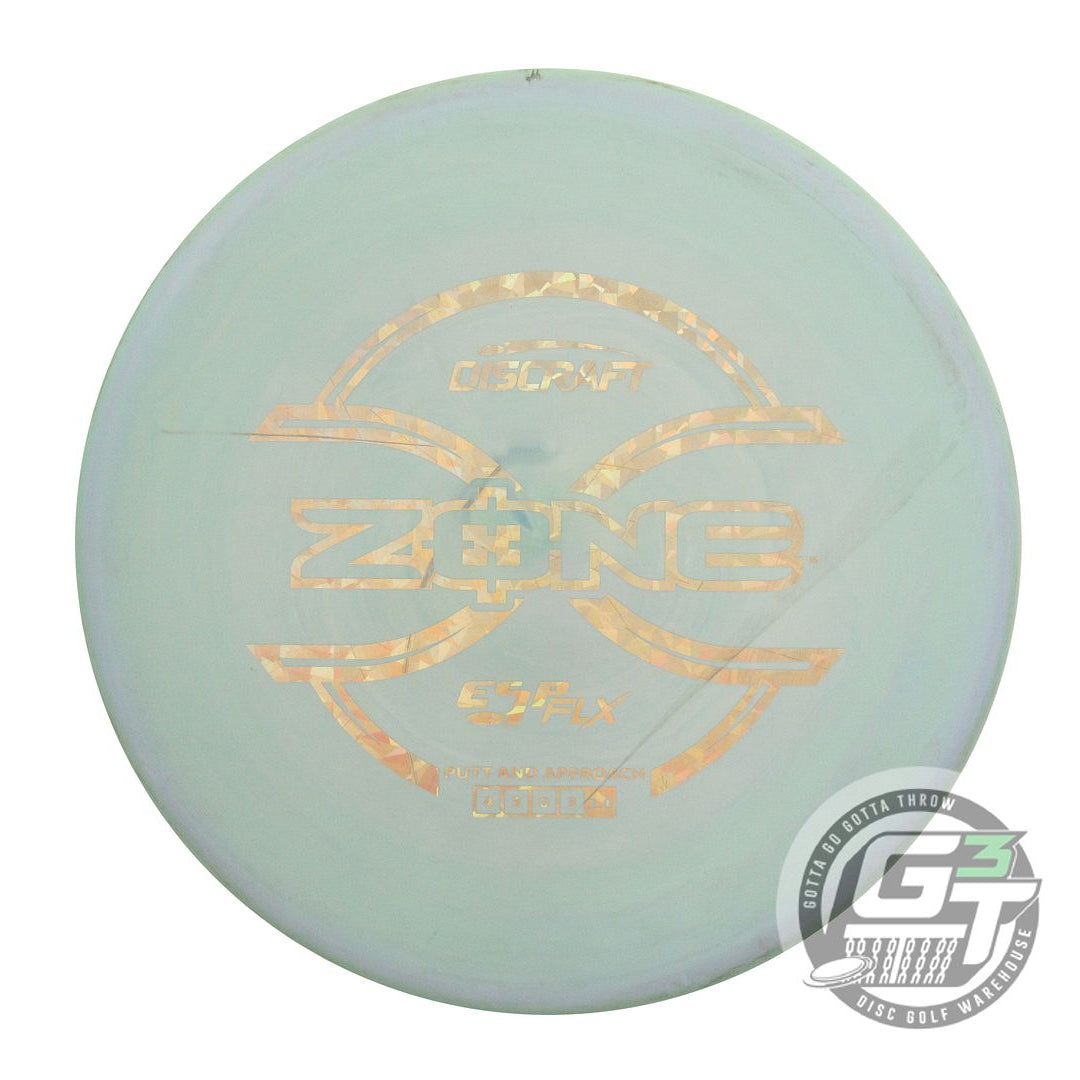 USED Discraft ESP FLX Zone 174g Sage-Lilac Gold Shatter Foil Putter Golf Disc