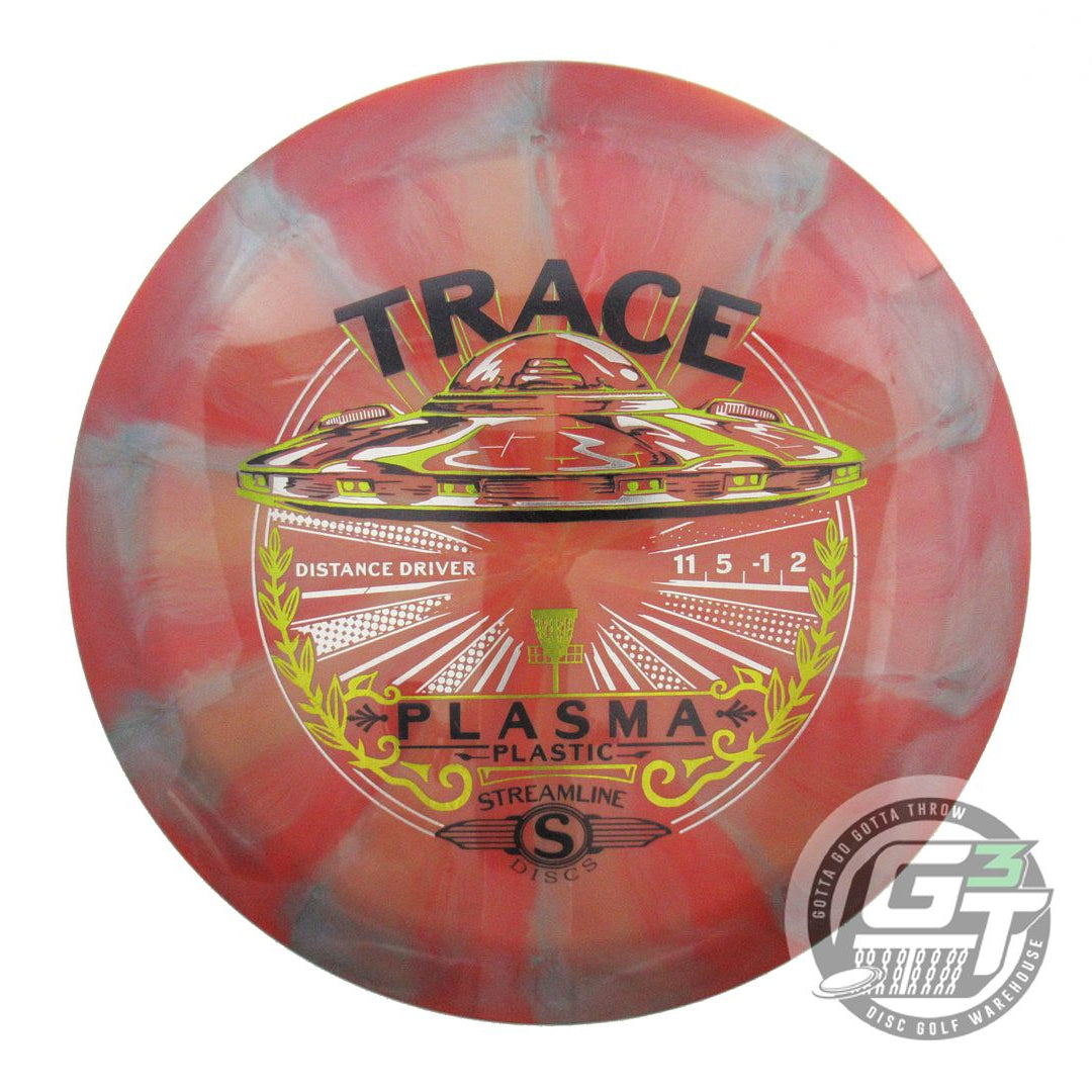USED Streamline Discs Plasma Trace 174g Red-Orange Distance Driver Golf Disc