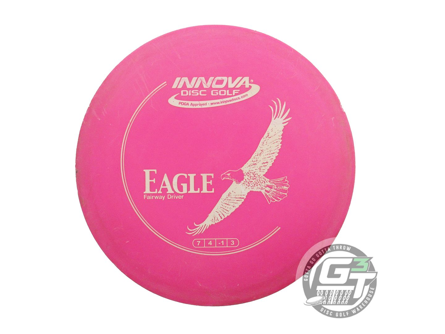 USED Innova DX Eagle 170g Hot Pink White Stamp Fairway Driver Golf Disc