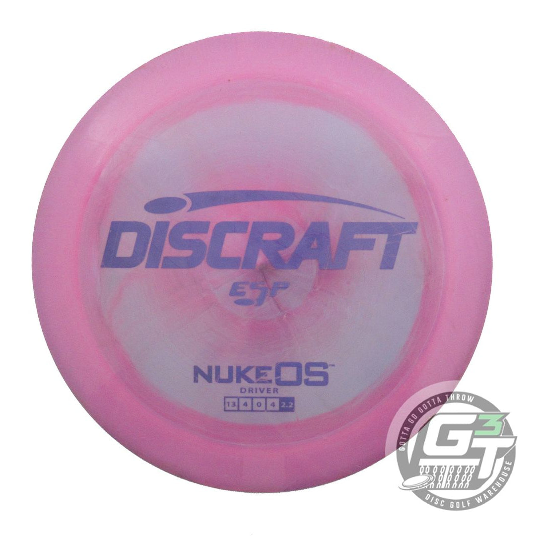 USED Discraft ESP Nuke OS 174g Pink-Teal Purple Stamp Distance Driver Golf Disc