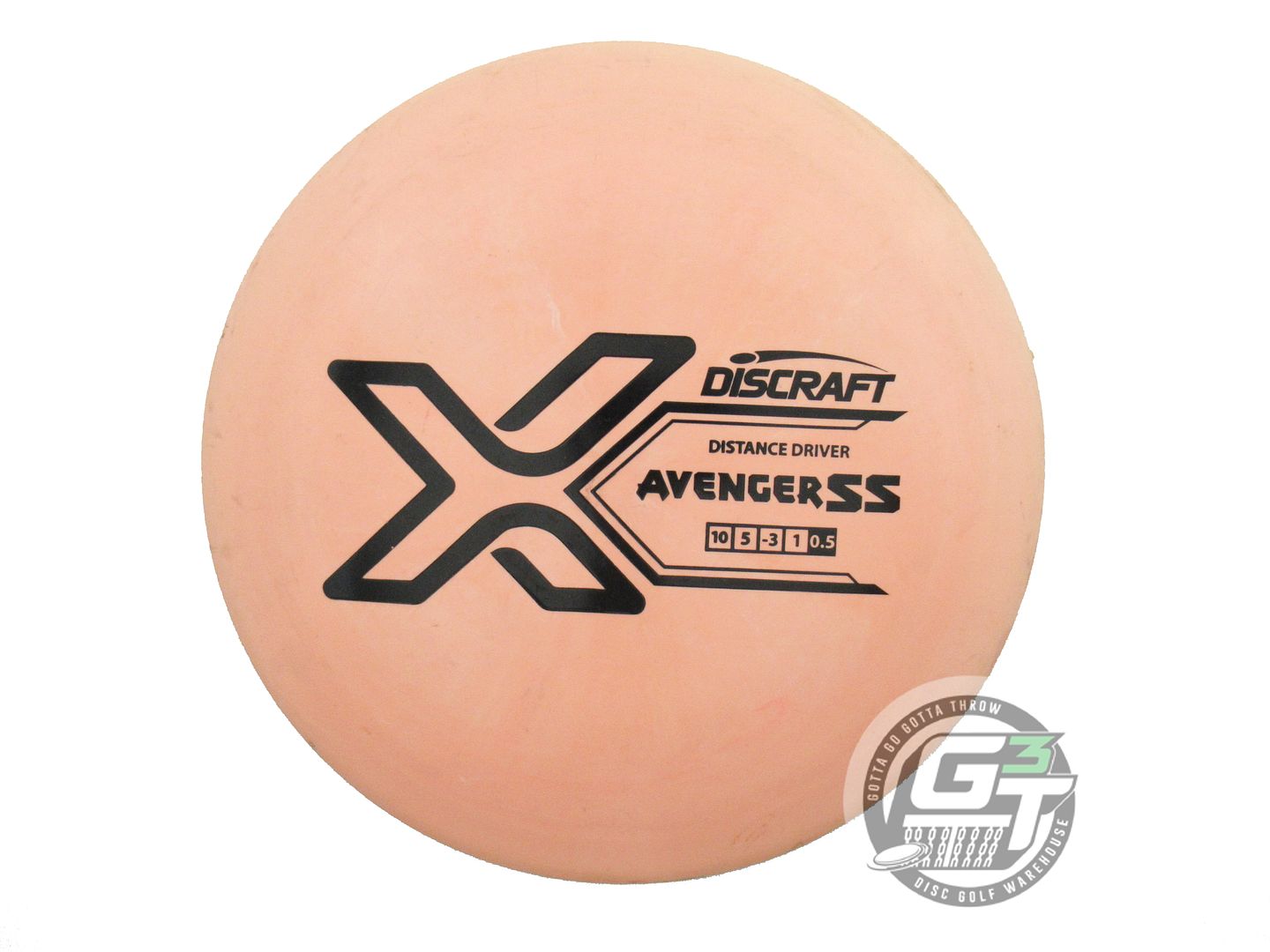 USED Discraft X Avenger SS 172g Peach Black Stamp Distance Driver Golf Disc