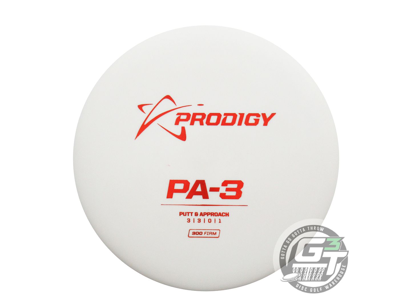 USED Prodigy Discs 300 Firm PA3 175g White Red Foil Putter Golf Disc