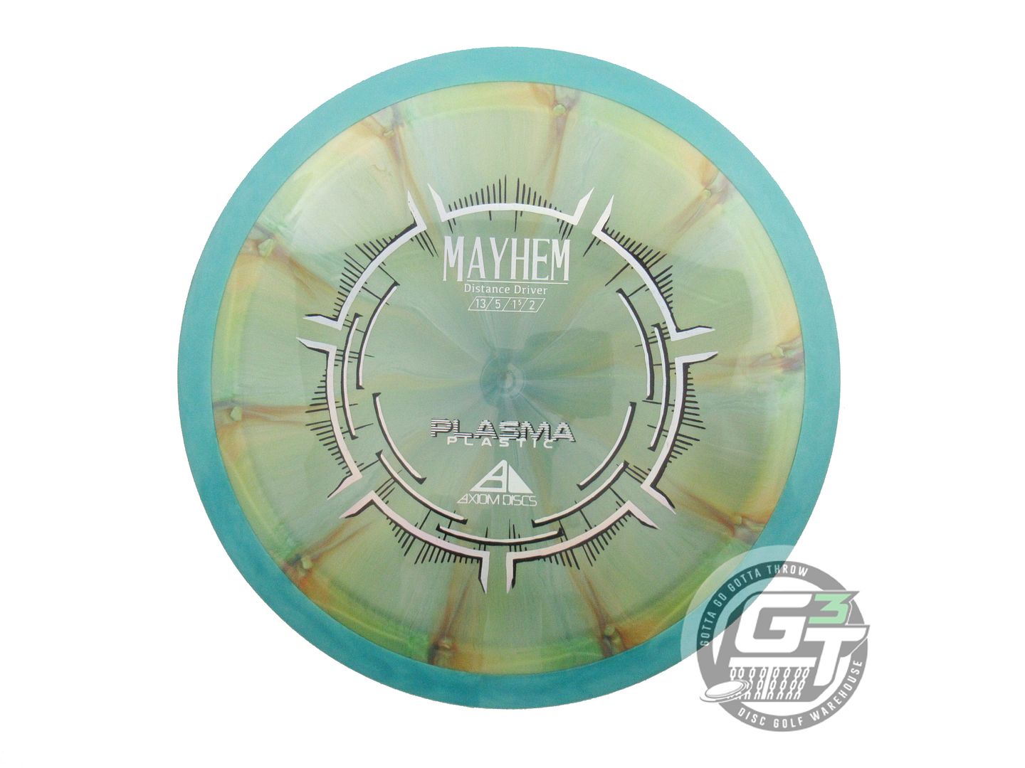 USED Axiom Discs Plasma Mayhem 172g Sage-Peach Teal Rim Distance Driver Disc