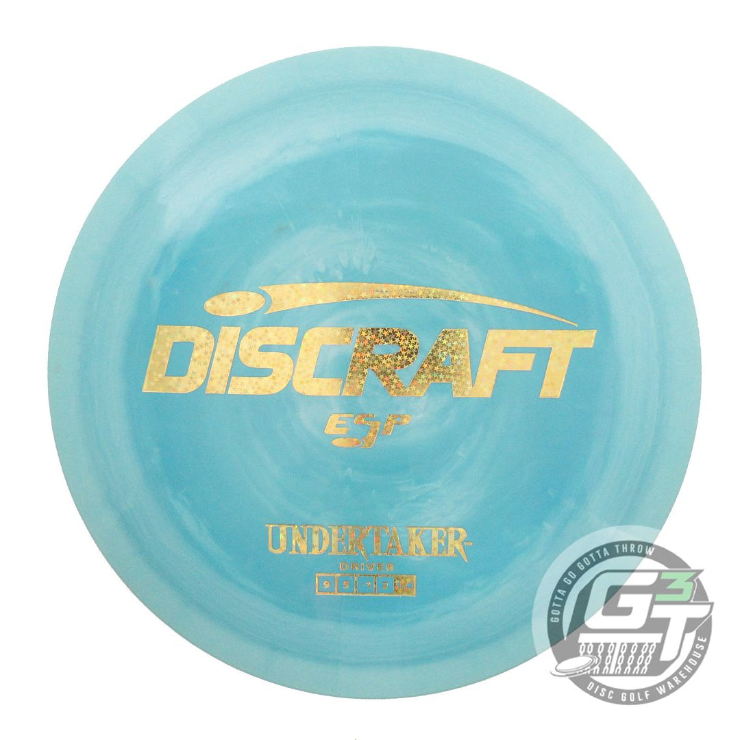 USED Discraft ESP Undertaker 173g Teal Gold Star Foil Distance Driver Golf Disc