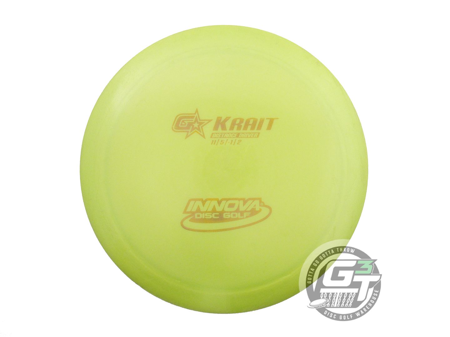 USED Innova GStar Krait 168g Lime Gold Foil Distance Driver Golf Disc