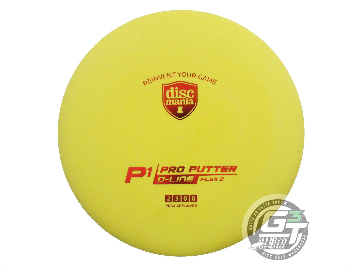 USED DiscMania D-Line Flex 1 P1x 173g Yellow Red Foil A Putter Golf Disc