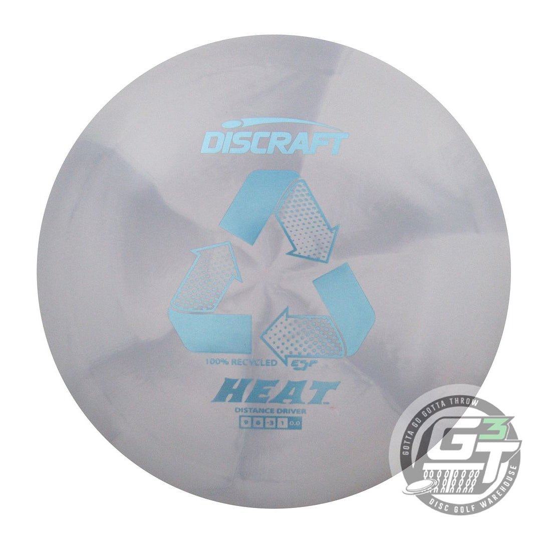 NOS Discraft Recycled ESP Heat 178g Gray Blue Foil Distance Driver Golf Disc