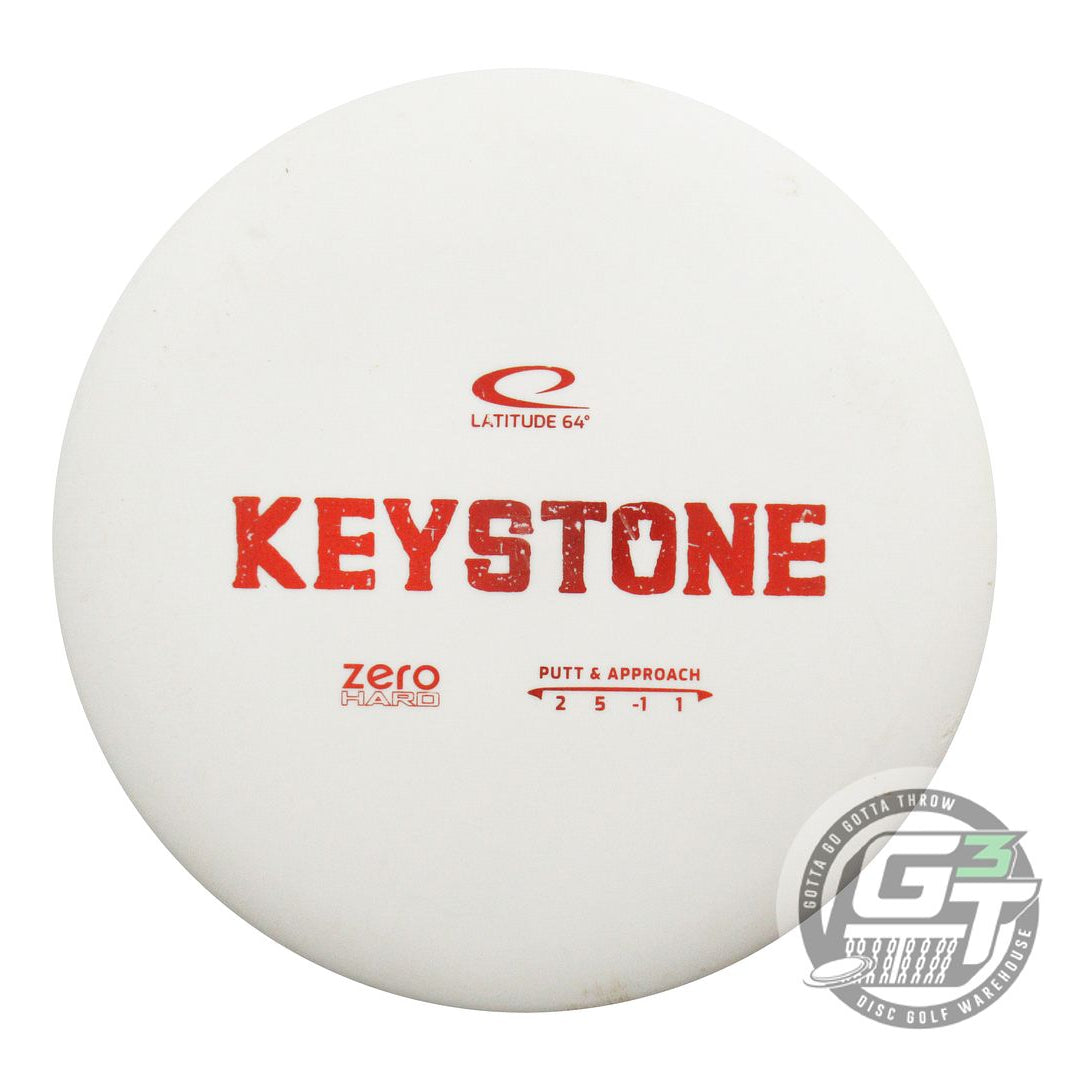 USED Latitude 64 Zero Hard Keystone 173g White Red Foil Putter Golf Disc
