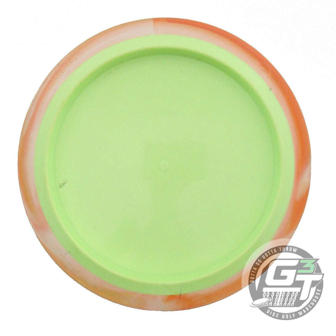 USED Axiom Discs Neutron Mayhem 166g Yellow Peach Rim Distance Driver Golf Disc