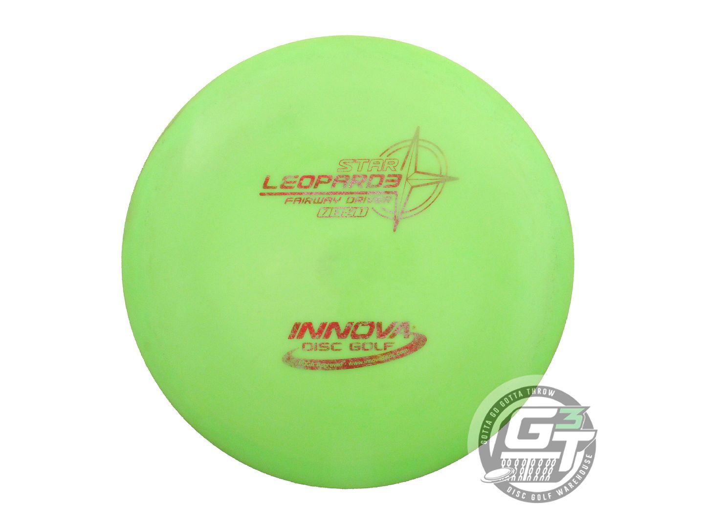 USED Innova Star Leopard3 168g Lime Red Foil Fairway Driver Golf Disc