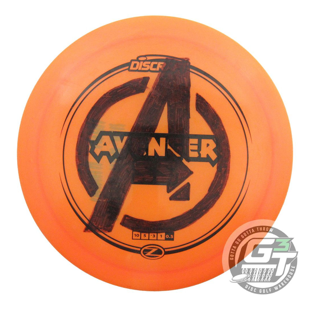 USED Discraft Z Avenger SS 175g Orange Black Stamp Distance Driver Golf Disc
