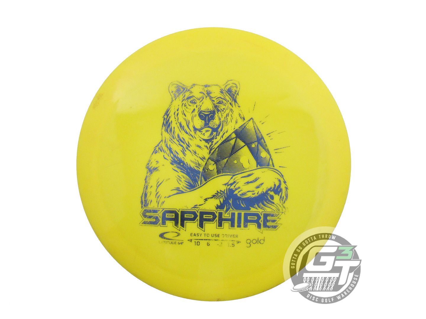 USED Latitude 64 Gold Sapphire 158g Yellow Blue Foil Distance Driver Golf Disc