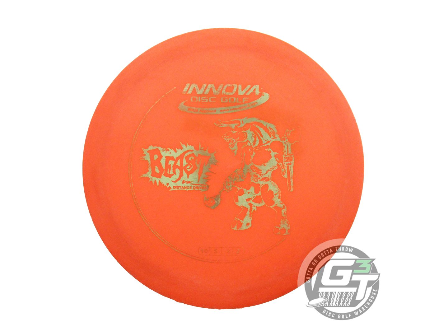 USED Innova DX Beast 160g Orange Green Foil Distance Driver Golf Disc