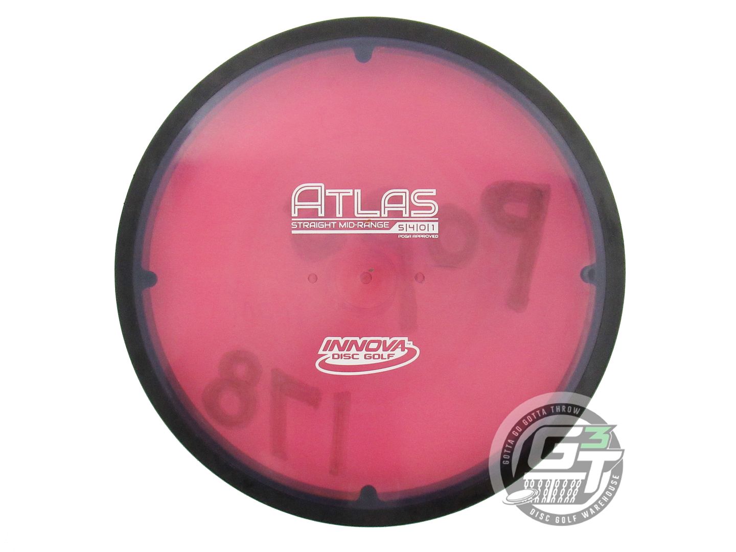 USED Innova Champion Atlas 178g Magenta White Stamp Black Rim Midrange Golf Disc