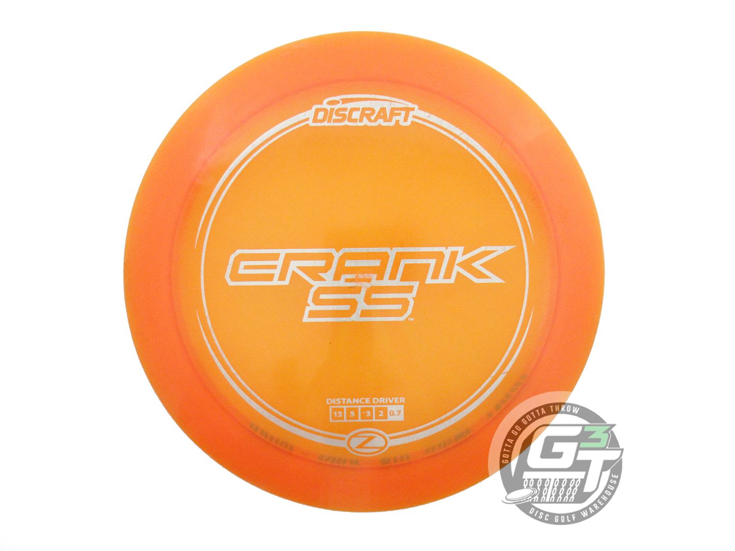 USED Discraft Z Crank SS 171g Orange Silver Bamboo Foil Distance Driver Disc