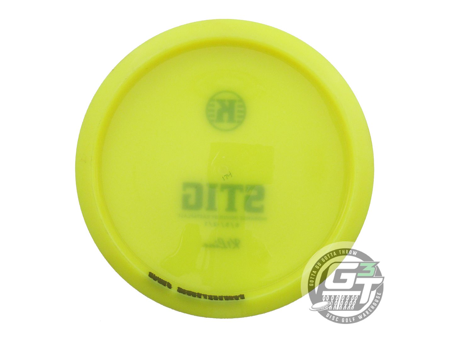 USED Kastaplast K1 Stig 174g Yellow Blue Stamp Midrange Golf Disc