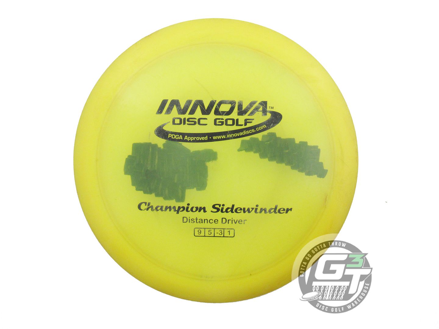 USED Innova Champion Sidewinder 172g Yellow Black Stamp Distance Driver Disc