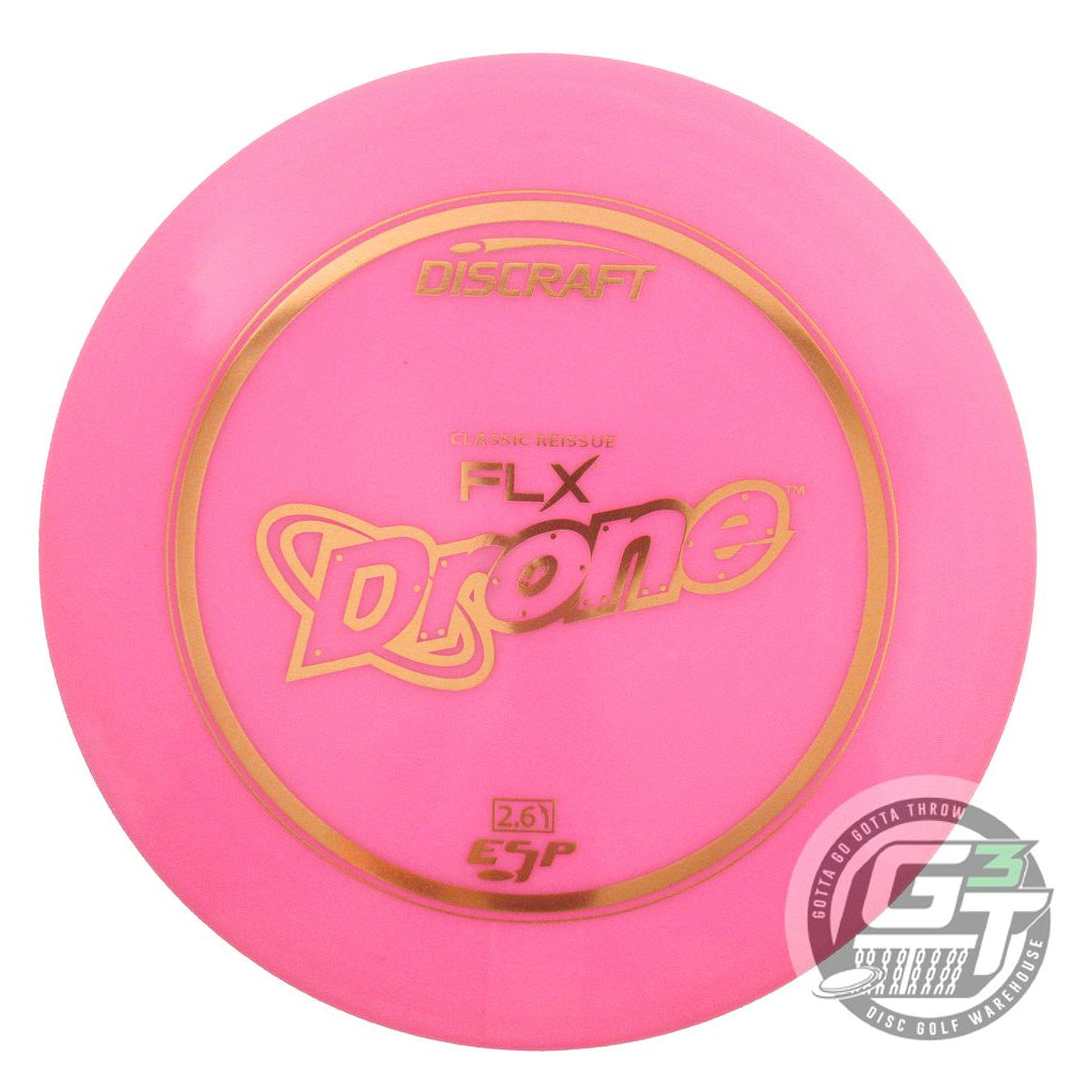 NOS Discraft Classic Reissue ESP FLX Drone 173g Pink Gold Foil Midrange Disc