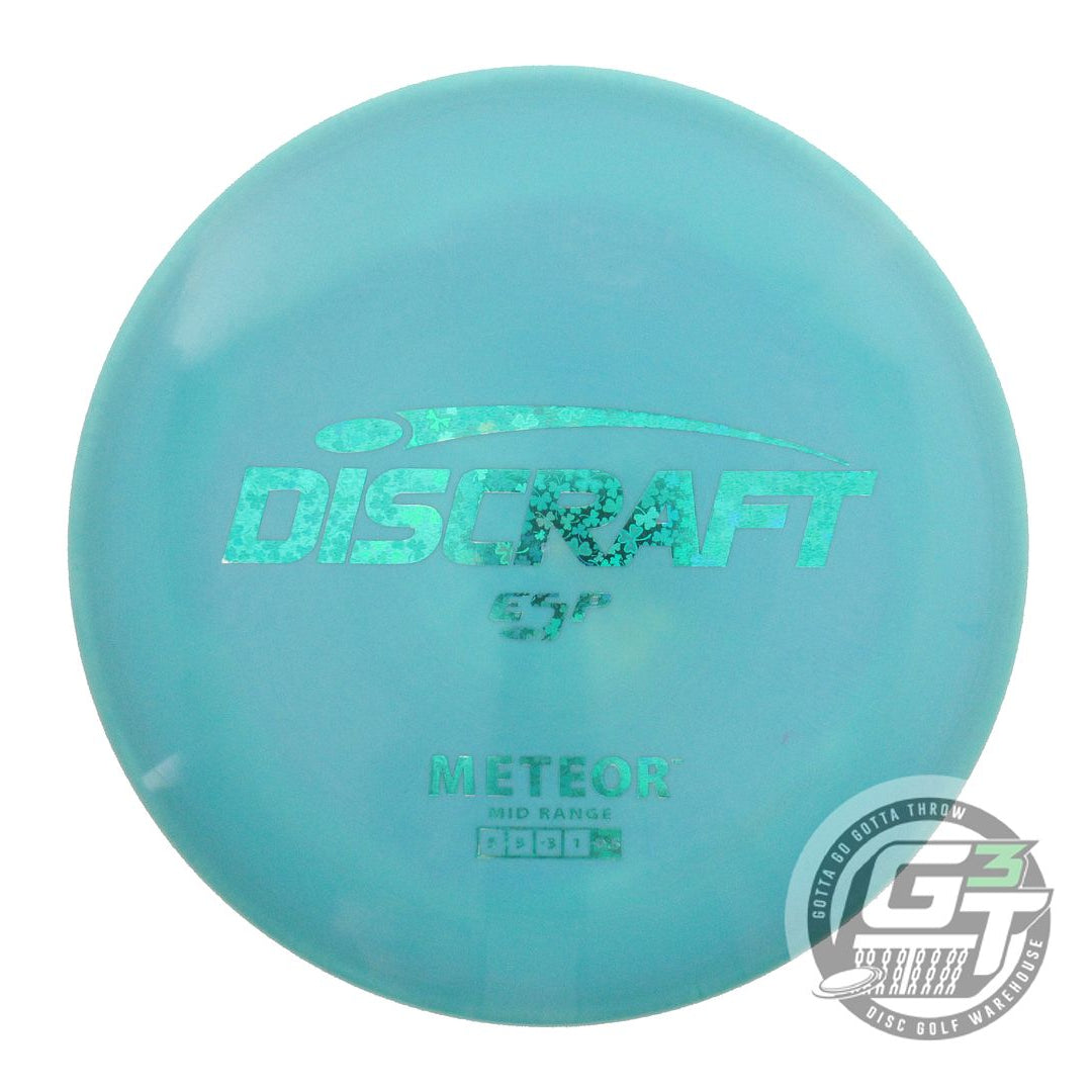 USED Discraft ESP Meteor 178g Teal Shamrock Foil Midrange Golf Disc