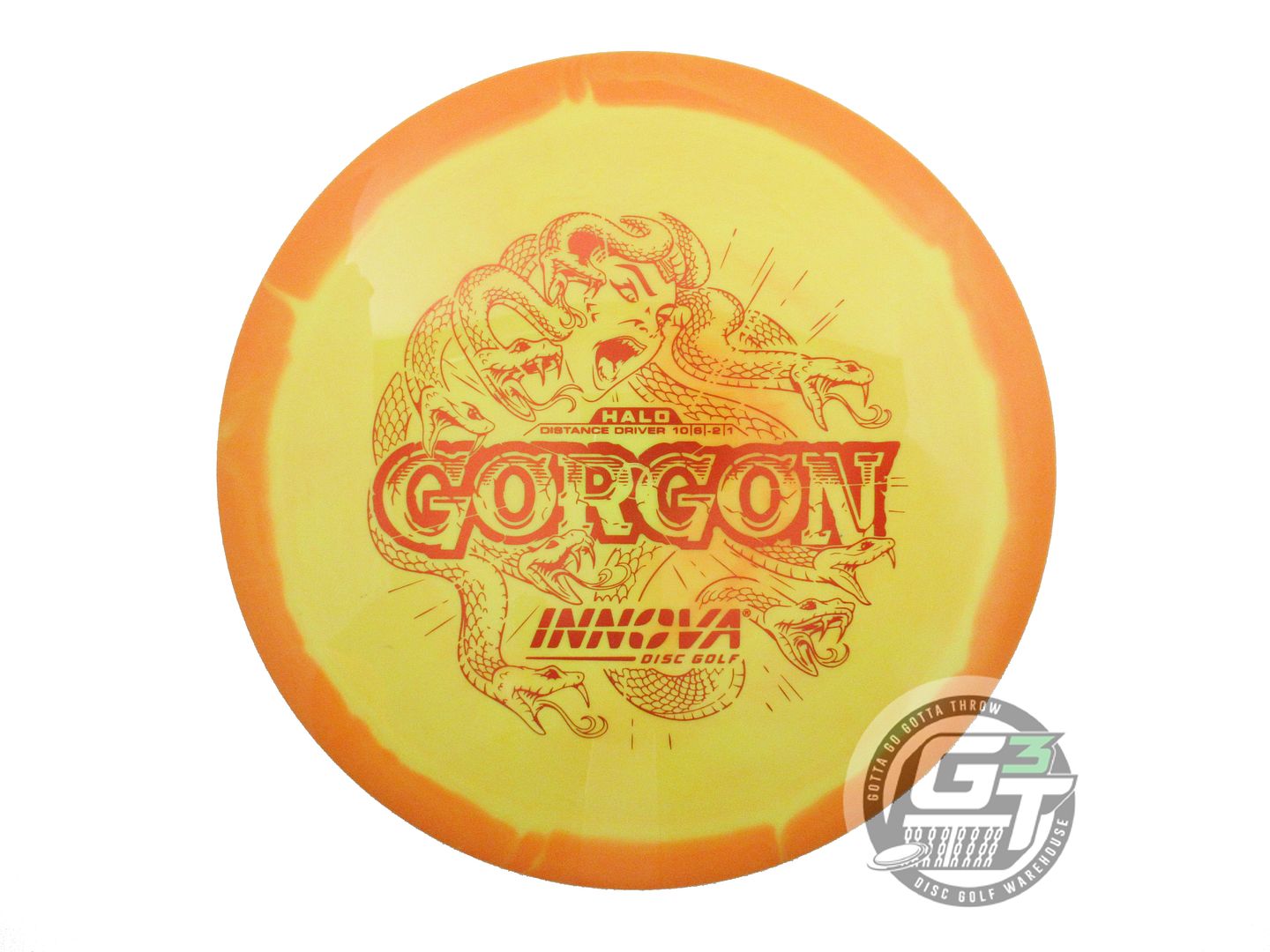 USED Innova Halo Star Gorgon 175g Orange-Yellow Distance Driver Golf Disc