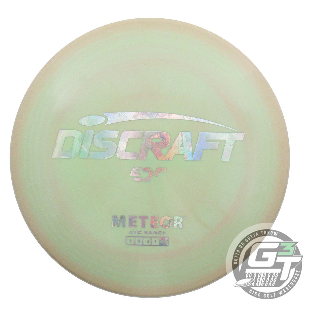 USED Discraft ESP Meteor 178g Peach-Lime Money Foil Midrange Golf Disc