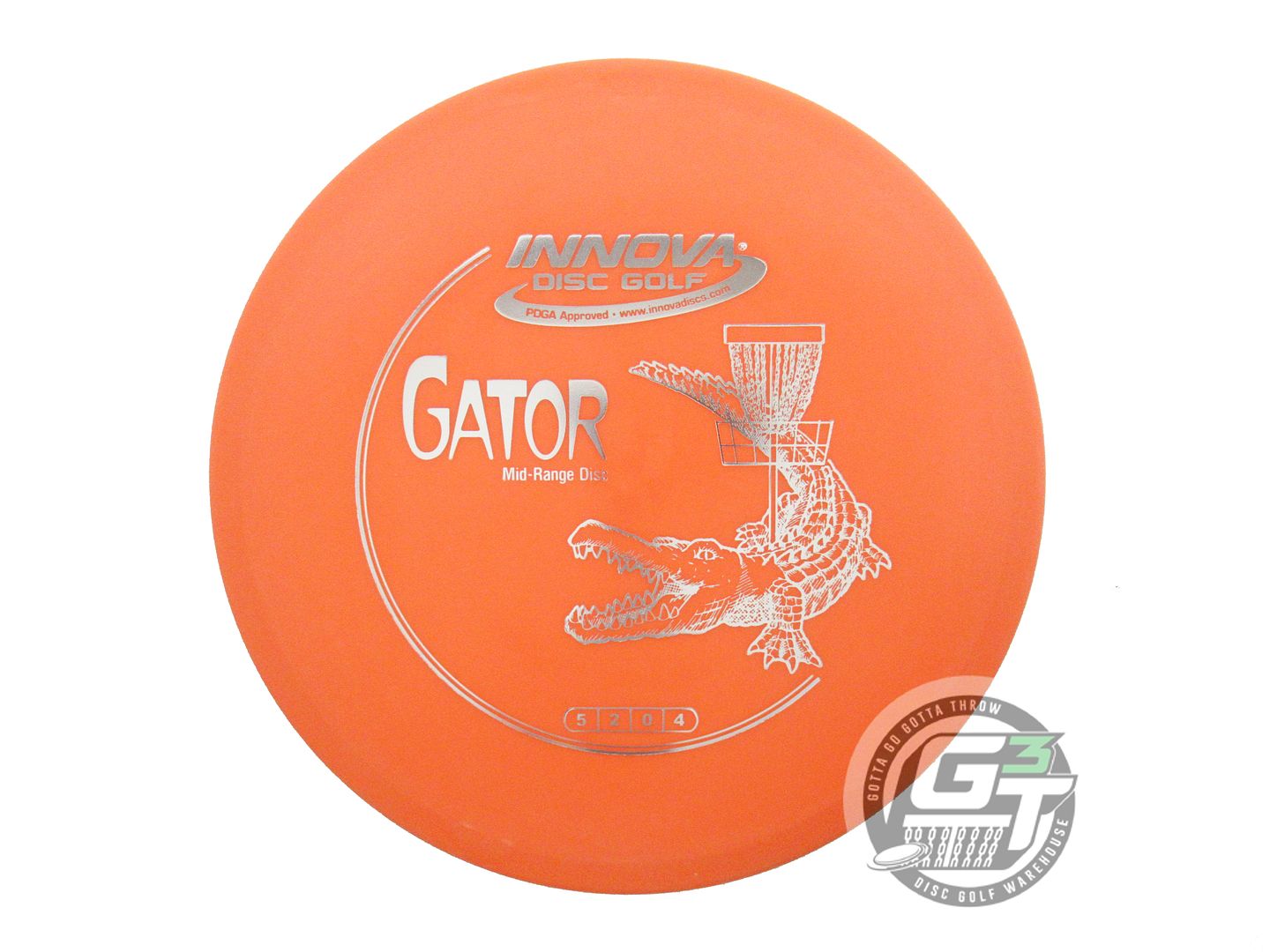 USED Innova DX Gator 177g Orange Silver Foil Midrange Golf Disc