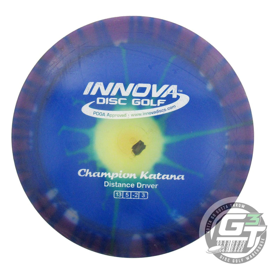 USED Innova I-DYE Champion Katana 175g Purple Burst Distance Driver Golf Disc