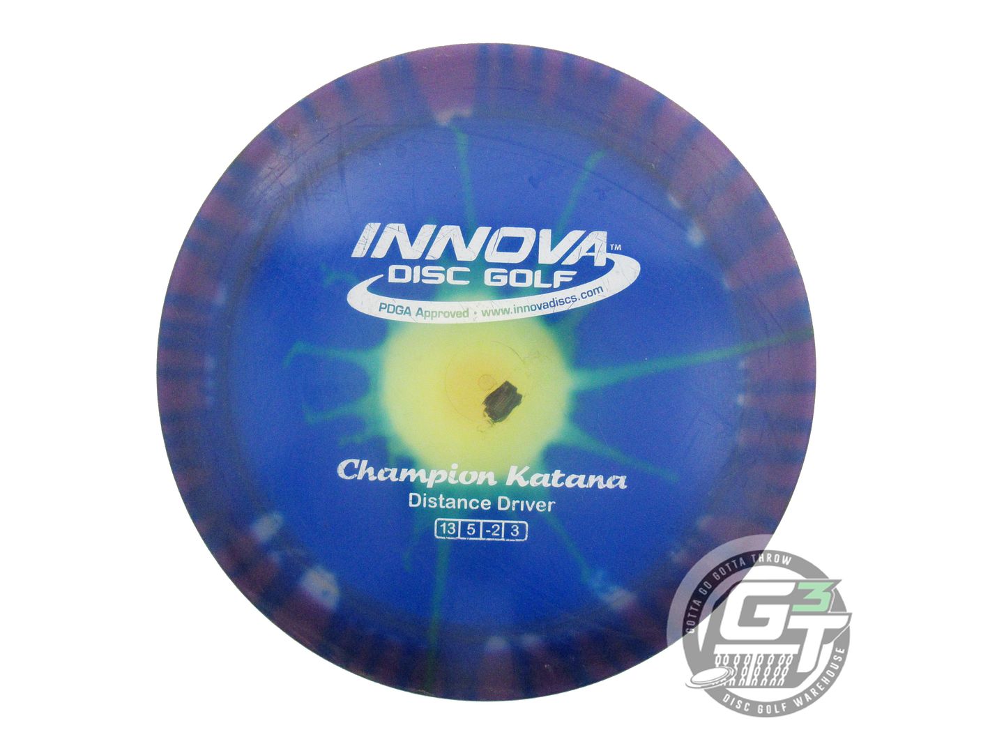 USED Innova I-DYE Champion Katana 175g Purple Burst Distance Driver Golf Disc