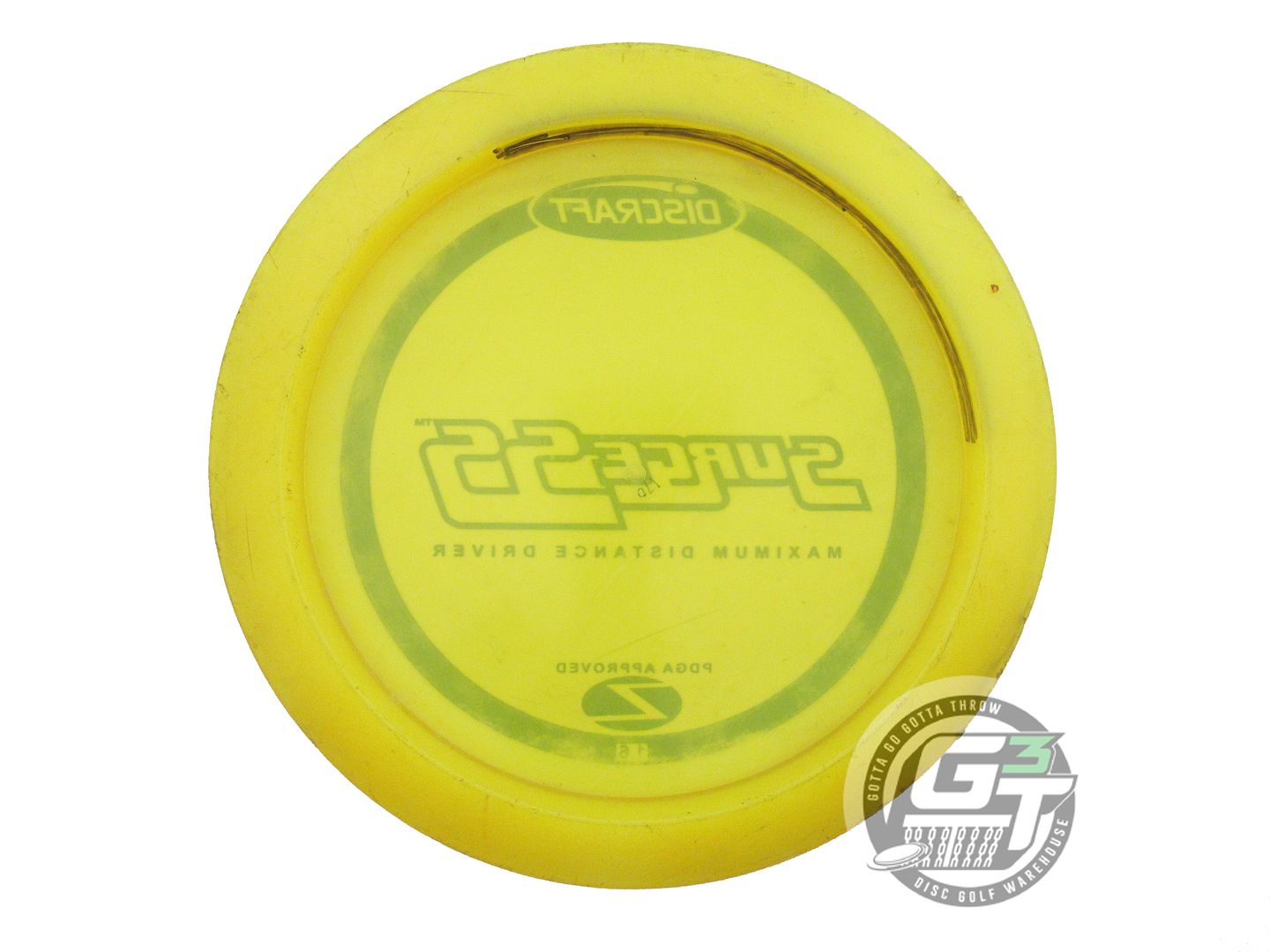 USED Discraft Z Surge SS 170g Yellow Green Foil PFN Distance Driver Golf Disc