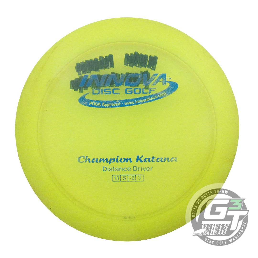 USED Innova Champion Katana 175g Yellow Blue Foil Distance Driver Golf Disc