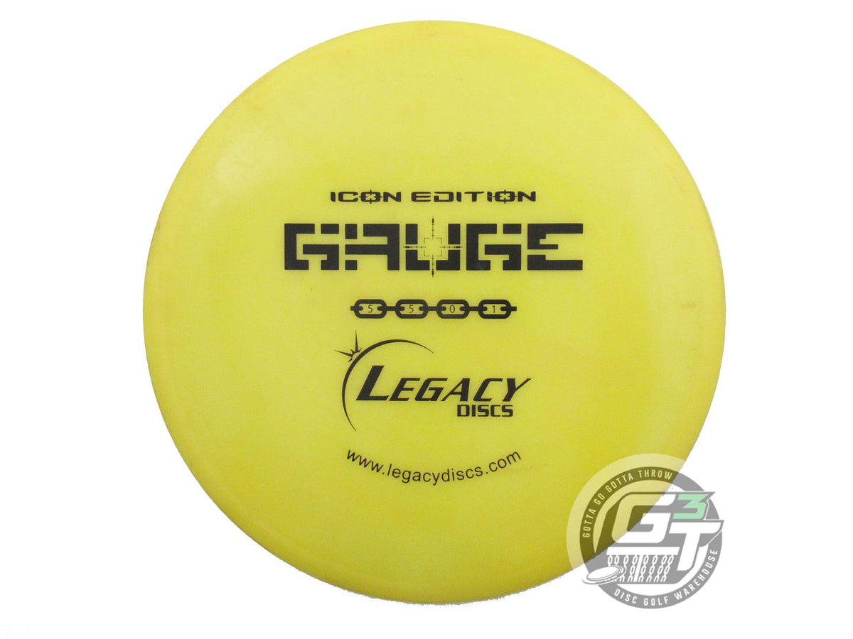 USED Legacy Discs Icon Gauge 177g Yellow Black Stamp Midrange Golf Disc