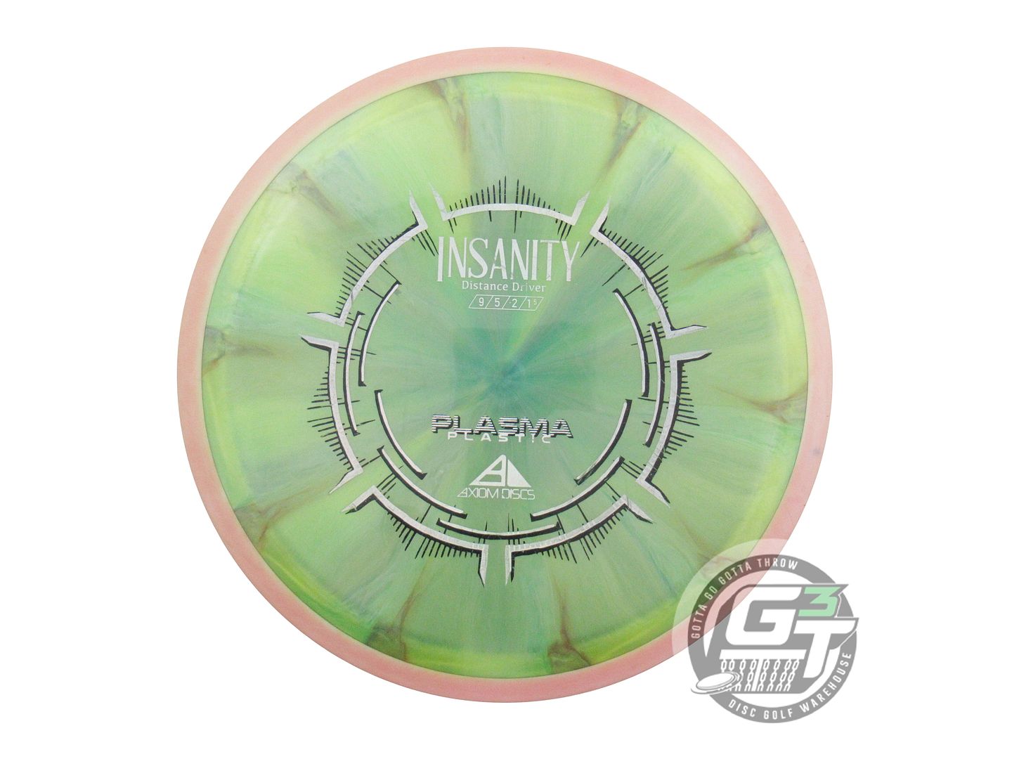 USED Axiom Discs Plasma Insanity 163g Lime-Green Distance Driver Golf Disc