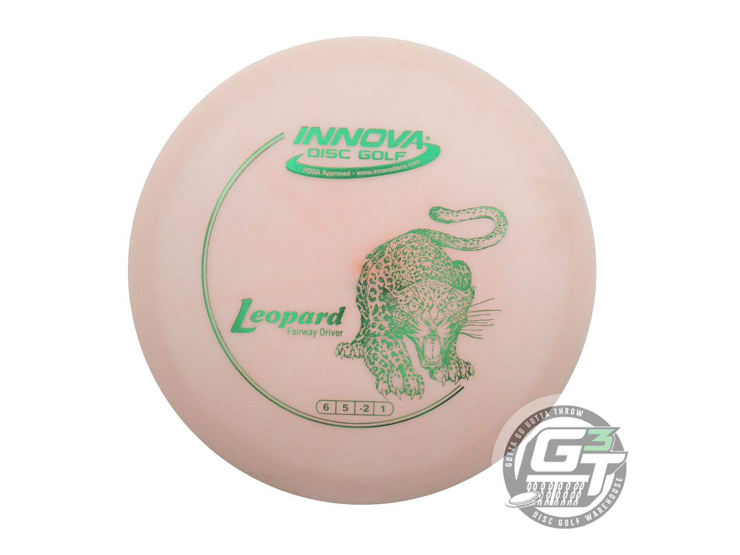 USED Innova DX Leopard 136g Lt. Pink Green Foil Fairway Driver Golf Disc