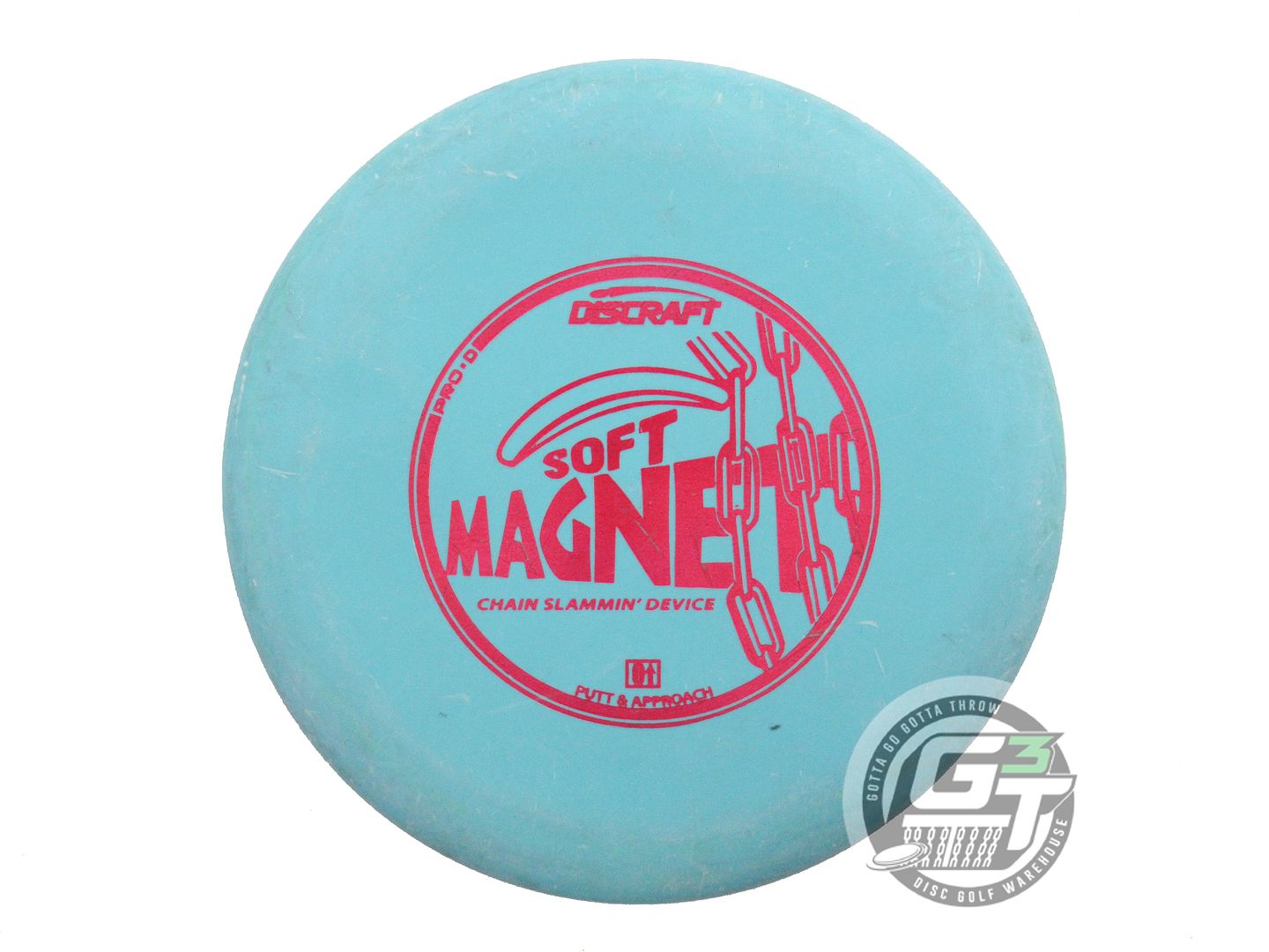 USED Discraft Pro D Soft Magnet 175g Teal Red Foil Putter Golf Disc